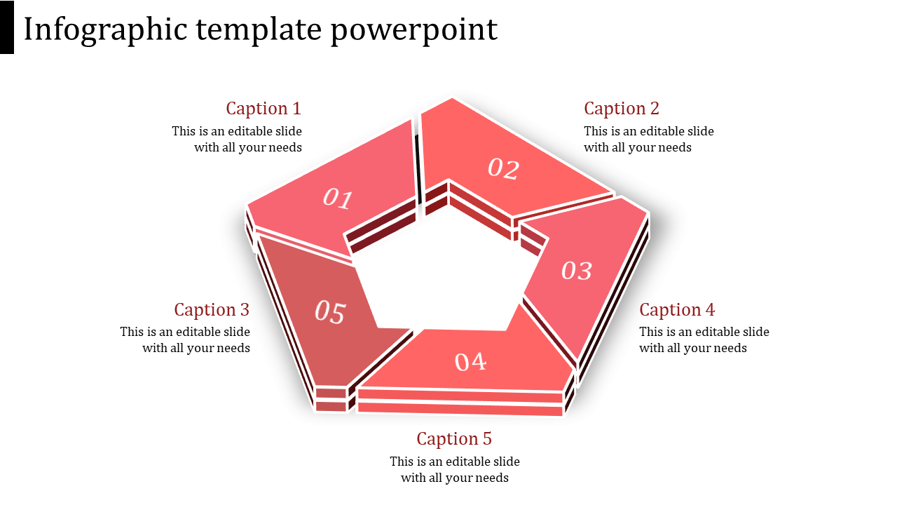 Effective Infographic Template PowerPoint In Hexagon Model